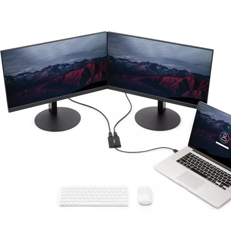 Adaptador StarTech.com USB 3.0 para DisplayPort duplo – 4K 60 Hz, 3.2 Gen 1 (3.1 Gen 1), USB Type-A, saída DisplayPort, 4096 x 2160 píxeis