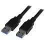 StarTech.com USB3SAA3MBK cabo USB 3.0, USB-A para USB-A, macho/macho, USB 3.1 Gen 1 (5 Gbps), 3 m (10 ft), preto