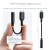 StarTech.com USBCAUDIO2 adaptador de áudio USB-C para 3,5 mm TRRS para auscultadores/auricular com microfone, DAC de 32 bits, compatível com Thunderbolt, 12,7 cm, preto