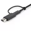StarTech.com Cabo USB-C de 3ft (1m) com adaptador dongle USB-A – Cabo USB-C híbrido 2 em 1 com USB-A – USB-C para USB-C (10 Gbit/s/100W PD), USB-A para USB-C (5 Gbit/s) – Ideal para estações de ancoragem híbridas