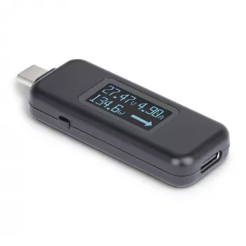 StarTech.com testador de potência USB-C, multímetro digital, medidor bidirecional de tensão e corrente, até 240W PD EPR, testador portátil de potência de cabos e portas USB-C