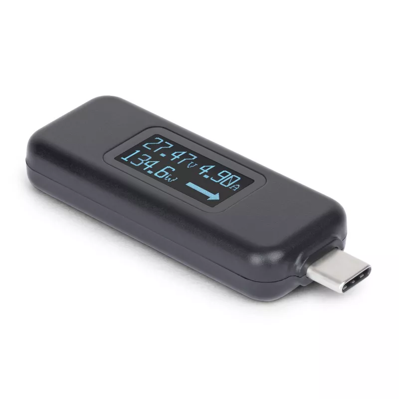 StarTech.com testador de potência USB-C, multímetro digital, medidor bidirecional de tensão e corrente, até 240W PD EPR, testador portátil de potência de cabos e portas USB-C