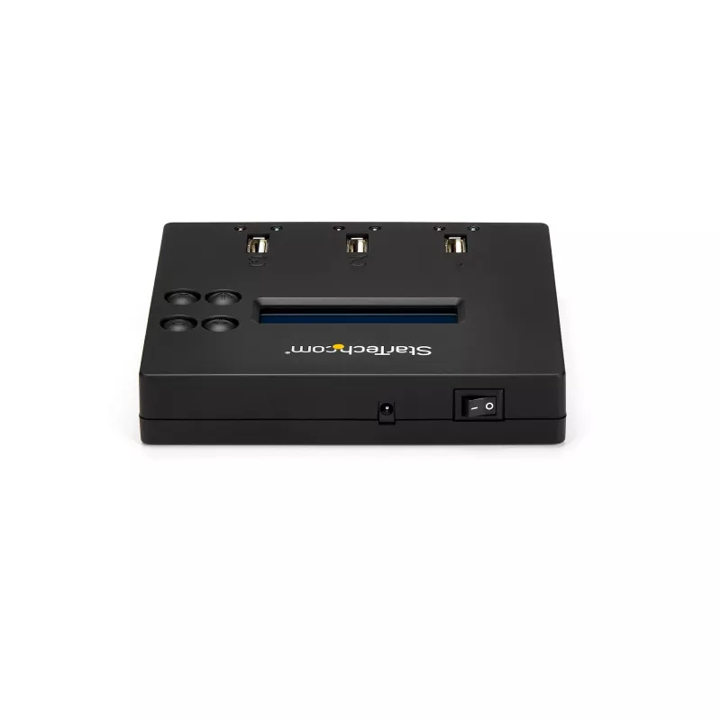 Duplicador e apagador autónomo de pen drives USB 1 para 2 StarTech.com, copiador de várias pen drives USB, cópia de sistema e ficheiros e de unidade completa a 1,5 GB/min, apagamento simples e de 3 passagens, visor LCD – TAA