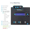 Duplicador e apagador autónomo de pen drives USB 1 para 2 StarTech.com, copiador de várias pen drives USB, cópia de sistema e ficheiros e de unidade completa a 1,5 GB/min, apagamento simples e de 3 passagens, visor LCD – TAA