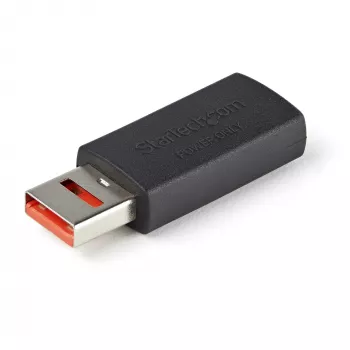 Adaptador bloqueador de dados USB de carregamento seguro StarTech.com – adaptador USB-A macho para fêmea apenas de carregamento – adaptador de carregamento/alimentação sem dados para telefone/tablet – adaptador de proteção USB bloqueador de dados
