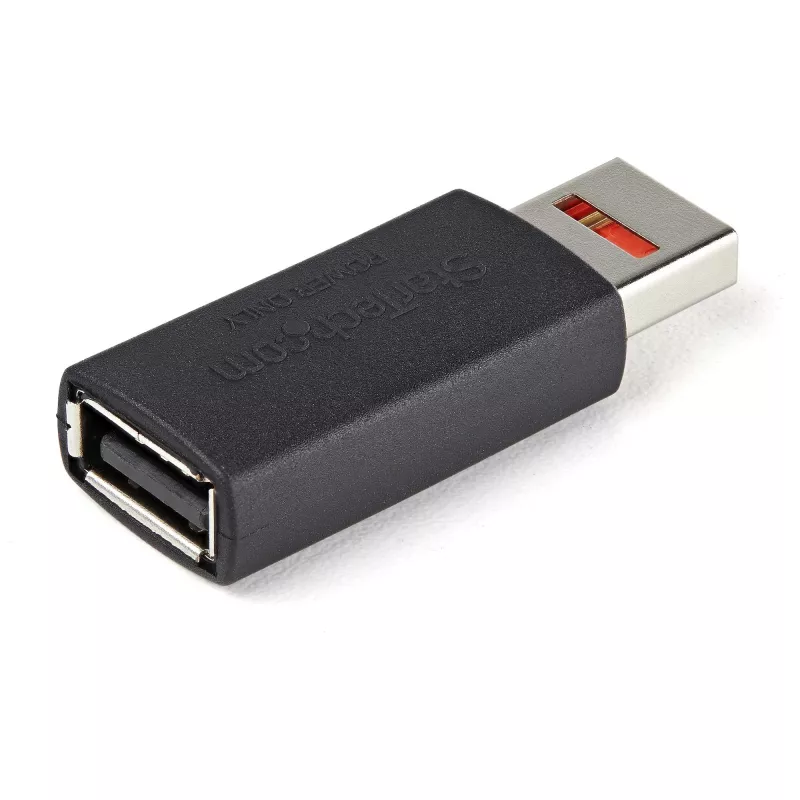 Adaptador bloqueador de dados USB de carregamento seguro StarTech.com – adaptador USB-A macho para fêmea apenas de carregamento – adaptador de carregamento/alimentação sem dados para telefone/tablet – adaptador de proteção USB bloqueador de dados