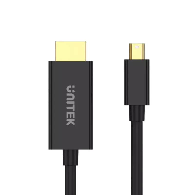 Unitek V1152A cabo adaptador de Mini DisplayPort para HDMI, 4K 30 Hz, 2 m, preto