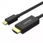 Unitek V1152A cabo adaptador de Mini DisplayPort para HDMI, 4K 30 Hz, 2 m, preto