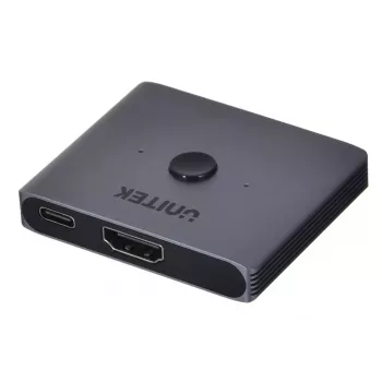 Comutador HDMI Unitek V1163A 2x1 8K 60 Hz — 2 entradas para 1 saída