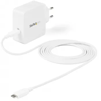 Carregador de parede USB C StarTech.com - Carregador para portátil USB C 60W PD - cabo de 2m - Fonte de alimentação Type-C compacta universal - Dell XPS/Lenovo X1 Carbon/HP EliteBook/MacBook - certificado USB-IF/CE