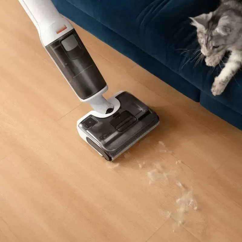 Roborock F25 RT aspirador e esfregona sem fios para sólidos e líquidos, depósito de 0,87 l de água limpa / 0,72 l de água suja, até 40 min, branco