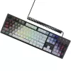 Teclado mecânico LORGAR Azar 514 branco com retroiluminação RGB, layout ENG