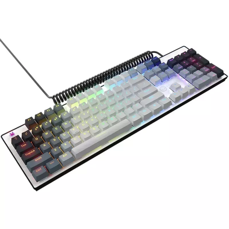 Teclado mecânico LORGAR Azar 514 branco com retroiluminação RGB, layout ENG