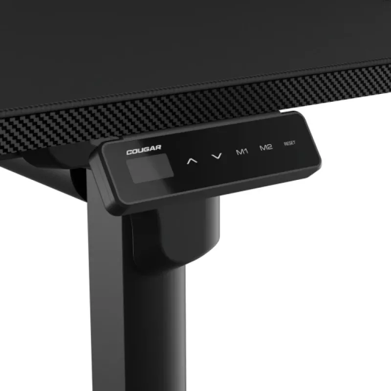 Secretária COUGAR Gaming E-GRAV 180 preta retangular fibra de carbono 180x80cm