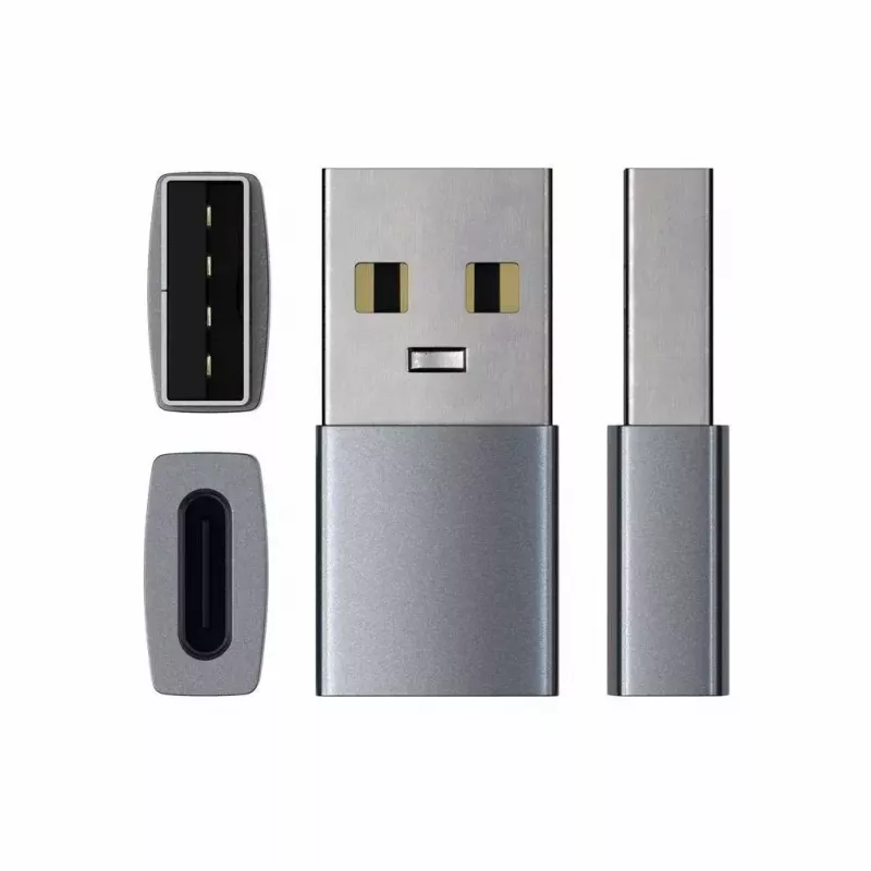 Adaptador de cabo Satechi ST-TAUCM USB-A para USB-C cinzento