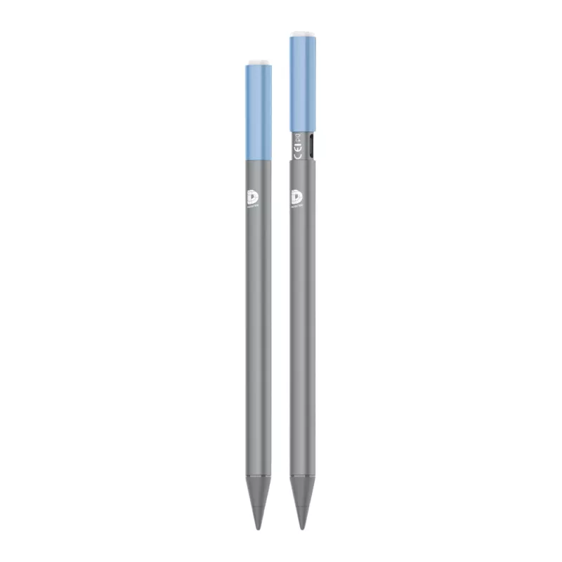 DEQSTER Pencil 2, tablet, Apple, azul, cinzento, Apple iPads desde 2018, cinzento, alumínio, policarbonato (PC), polioximetileno (POM)