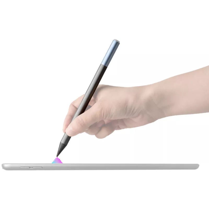 DEQSTER Pencil 2, tablet, Apple, azul, cinzento, Apple iPads desde 2018, cinzento, alumínio, policarbonato (PC), polioximetileno (POM)