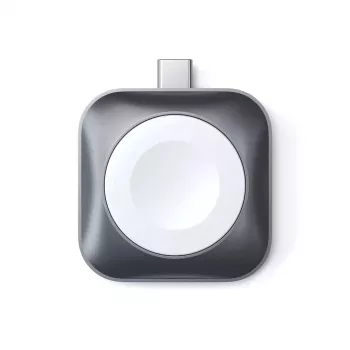 Estação de carregamento Satechi ST-TCMCAWM Smartwatch preto prateado branco alumínio