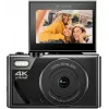 Easypix V64 Flip 20203 câmara digital compacta, 64 MP, vídeo 4K, ecrã rebatível de 3 polegadas, zoom digital 18x, WiFi