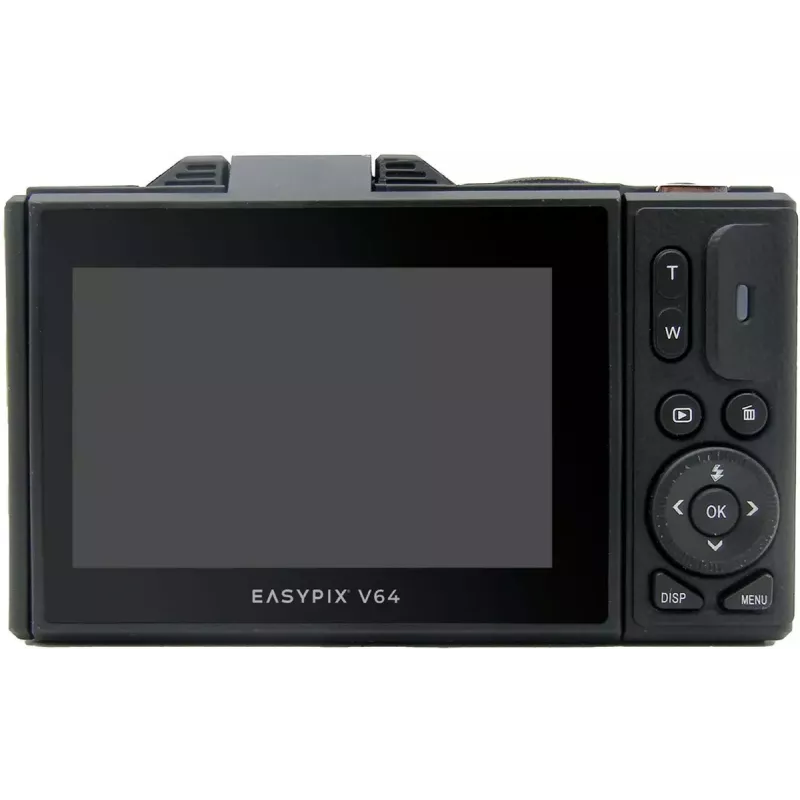 Easypix V64 Flip 20203 câmara digital compacta, 64 MP, vídeo 4K, ecrã rebatível de 3 polegadas, zoom digital 18x, WiFi