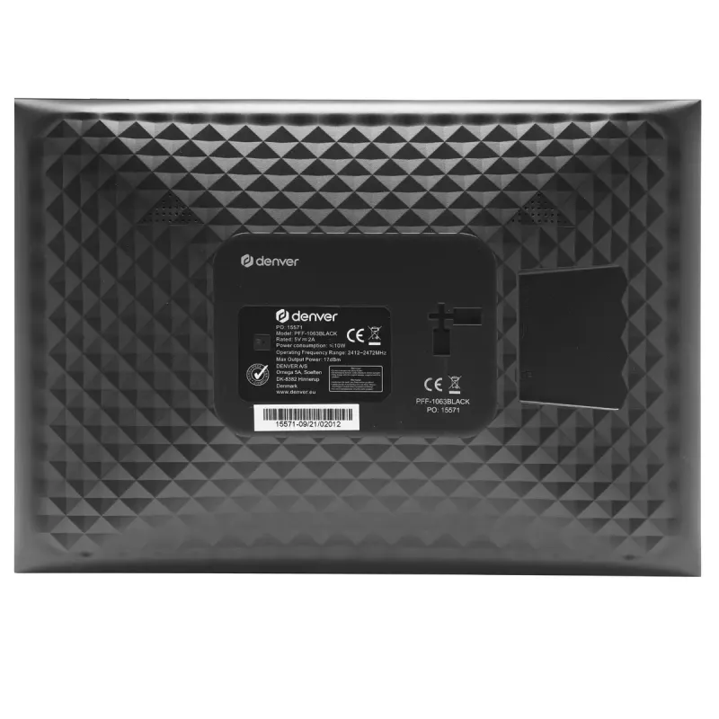 Moldura digital Denver PFF-1063preto 10,1 polegadas ecrã tátil Wi-Fi 1920x1080