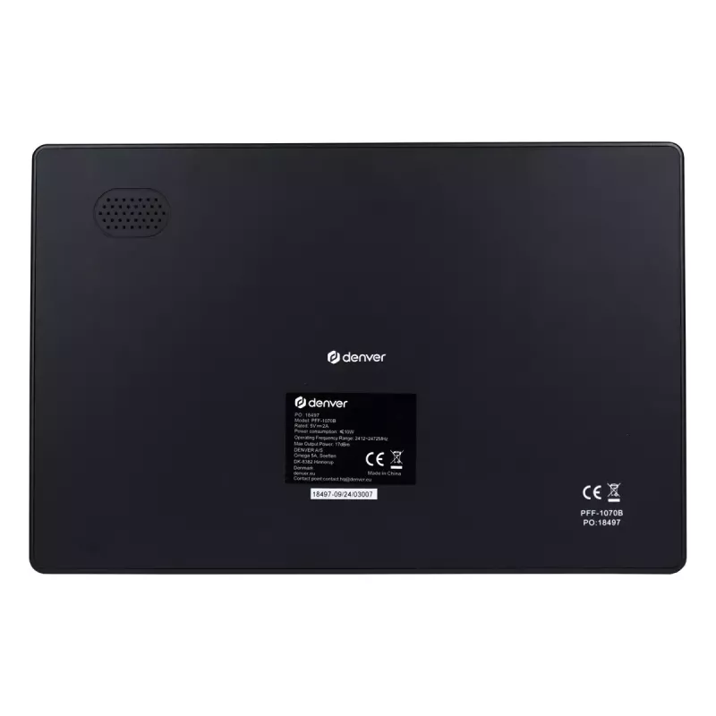 Moldura digital Denver PFF-1070B 10,1 polegadas ecrã tátil Wi-Fi preto