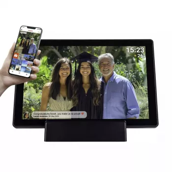 Moldura digital Denver PFF-1070B 10,1 polegadas ecrã tátil Wi-Fi preto