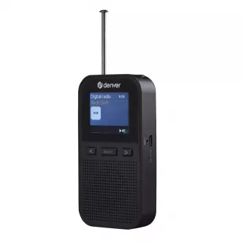 Rádio pessoal Denver DAH-126 analógico digital DAB FM 10W
