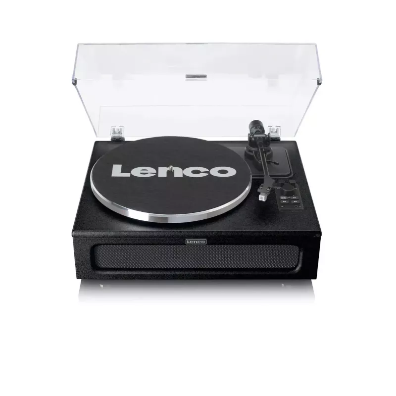 Lenco LS-430BK gira-discos de correia com 4 altifalantes integrados, Bluetooth, 40 W, 33/45 rpm, preto