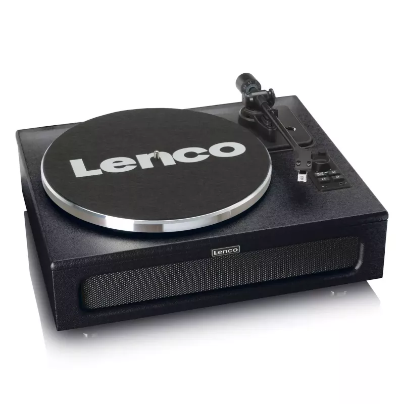 Lenco LS-430BK gira-discos de correia com 4 altifalantes integrados, Bluetooth, 40 W, 33/45 rpm, preto