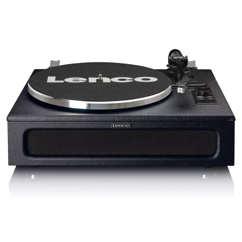 Lenco LS-430BK gira-discos de correia com 4 altifalantes integrados, Bluetooth, 40 W, 33/45 rpm, preto