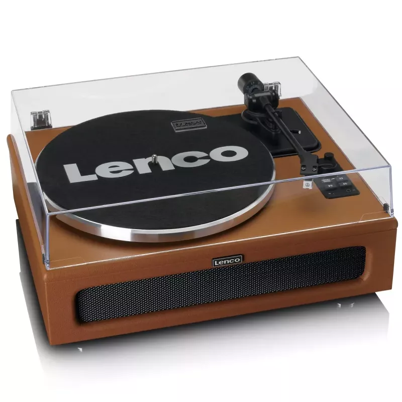Gira-discos de áudio com transmissão por correia Lenco LS-430BN Castanho Manual 3-4 g de força de apoio
