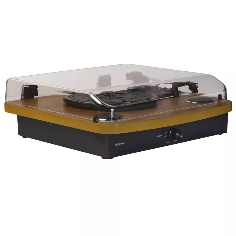 Gira-discos semiautomático Denver VPL-230LW Preto Madeira 2W RMS