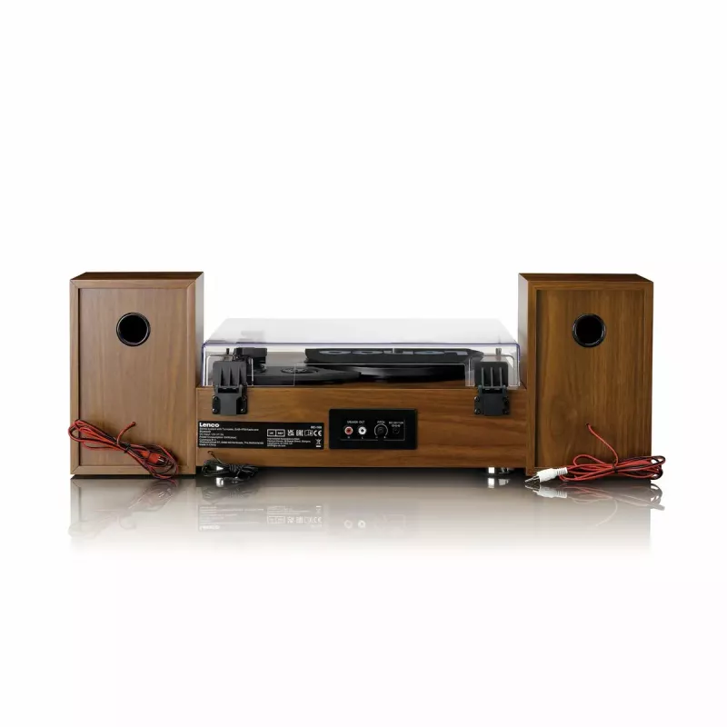 Gira-discos de áudio com transmissão por correia Lenco MC-160WD