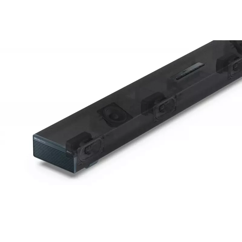 Sharp HT-SBW53121(BK) barra de som 3.1.2 com subwoofer sem fios, preta