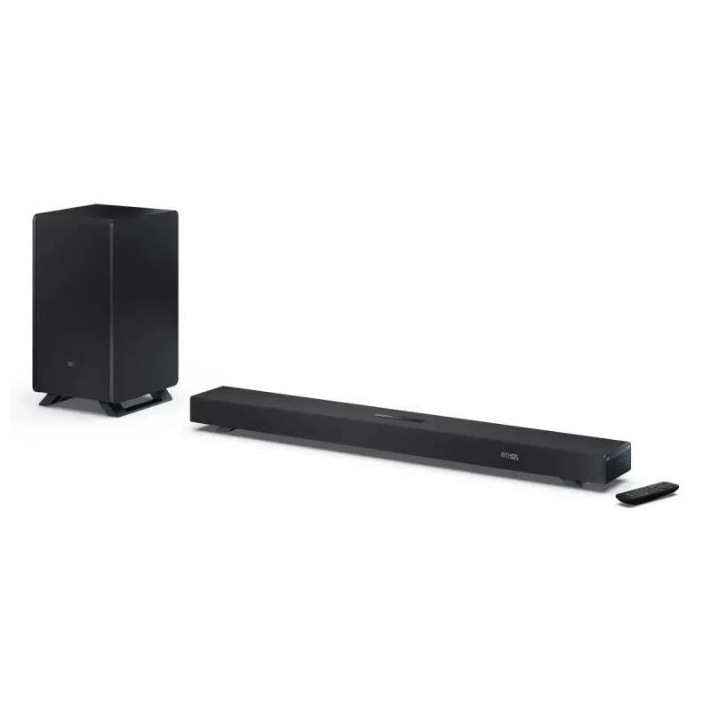 Sharp HT-SBW53121(BK) barra de som 3.1.2 com subwoofer sem fios, preta