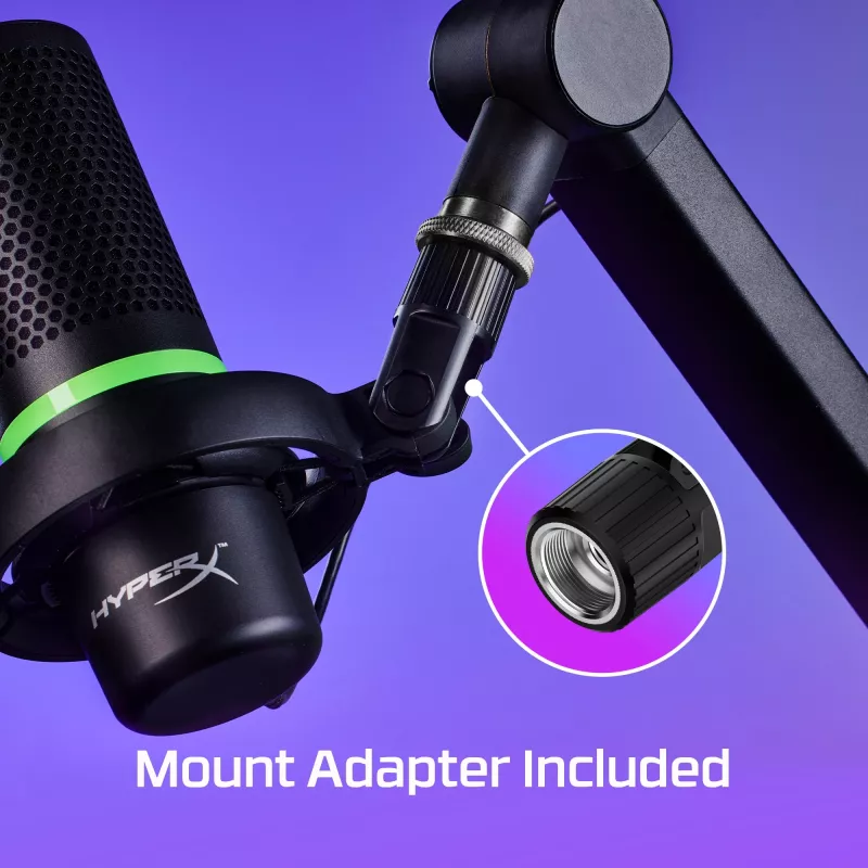 HyperX DuoCast - Microfone USB (Preto) - Iluminação RGB