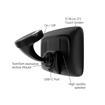 Navegador GPS portátil TOMTOM GO com ecrã tátil de 7 polegadas, 32 GB, mapas da Europa, preto