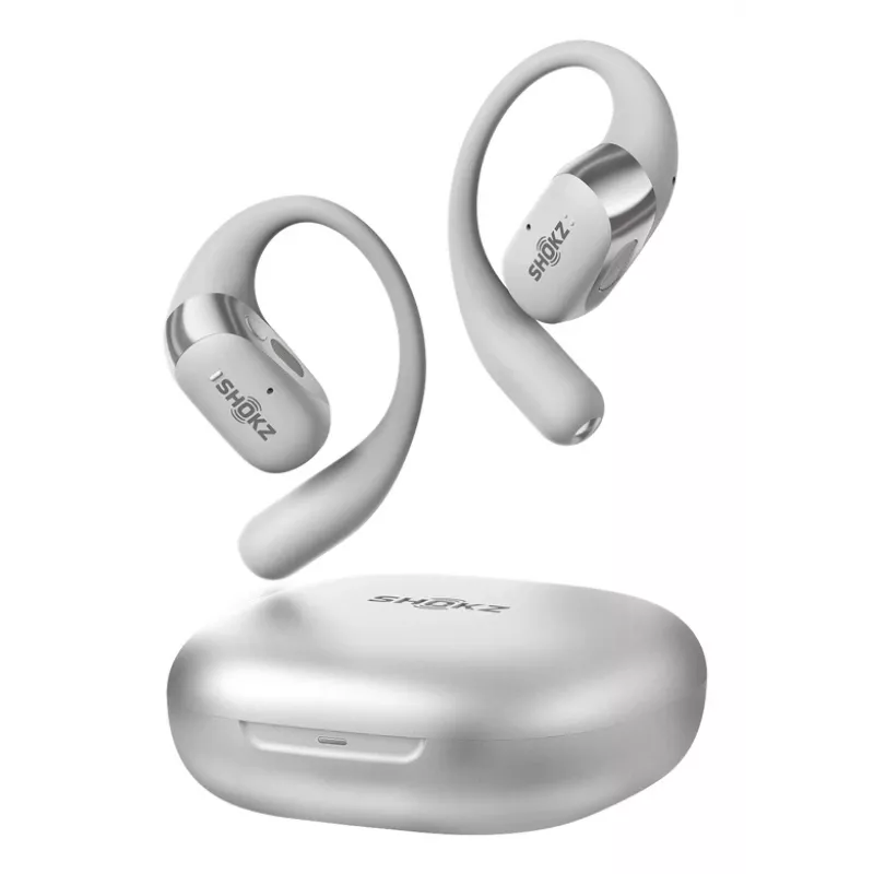 Auscultadores SHOKZ OpenFit 2+ sem fios com arco auricular, in-ear chamadas/música Bluetooth cinzento