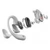 Auscultadores SHOKZ OpenFit 2+ sem fios com arco auricular, in-ear chamadas/música Bluetooth cinzento