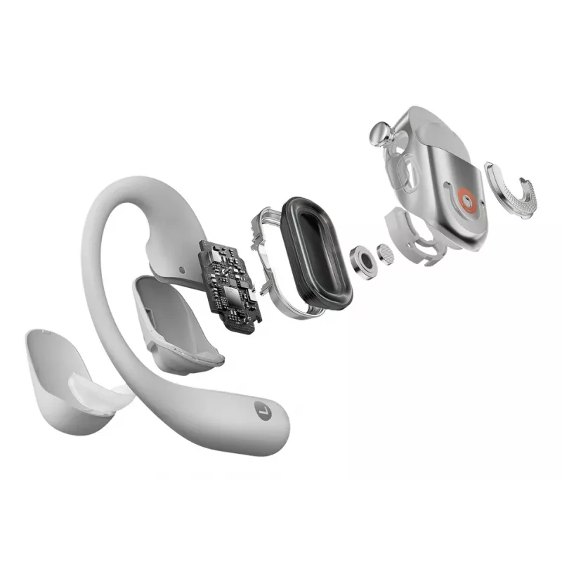 Auscultadores SHOKZ OpenFit 2+ sem fios com arco auricular, in-ear chamadas/música Bluetooth cinzento