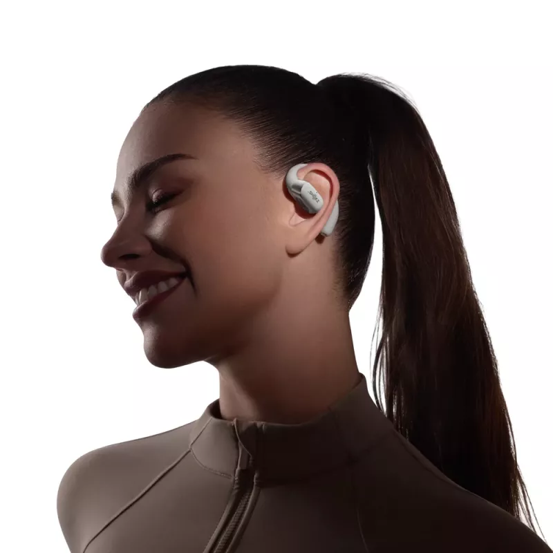 Auscultadores SHOKZ OpenFit 2+ sem fios com arco auricular, in-ear chamadas/música Bluetooth cinzento