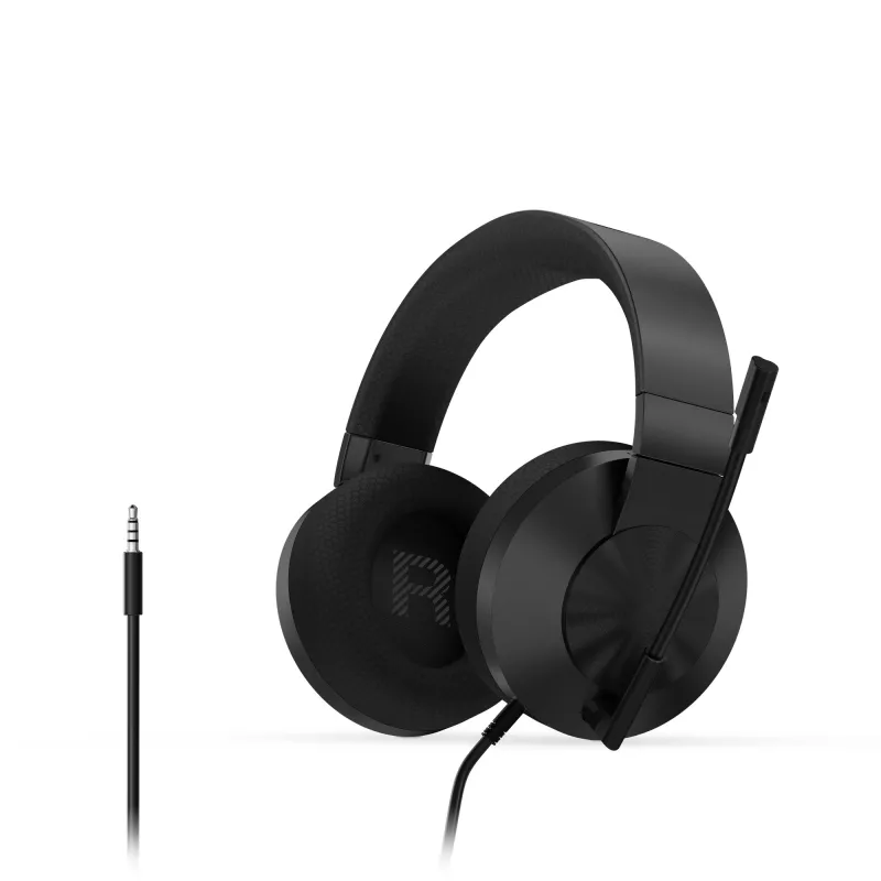 Headset Lenovo H210 com fios gaming preto 20-20000 Hz cabo de 2 m