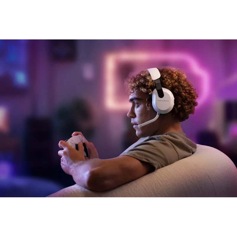 Turtle Beach Stealth 600 branco PlayStation headset gaming sem fios com até 80 horas de autonomia, altifalantes de 50 mm e Bluetooth para PS5, PS4, PC e dispositivos móveis