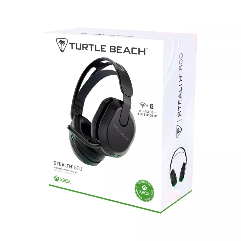 Turtle Beach Stealth 500 preto Xbox headset gaming sem fios com até 40 h de autonomia para Xbox Series X/S, Xbox One e funciona via Bluetooth, PC e dispositivos móveis