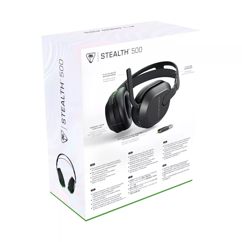 Turtle Beach Stealth 500 preto Xbox headset gaming sem fios com até 40 h de autonomia para Xbox Series X/S, Xbox One e funciona via Bluetooth, PC e dispositivos móveis