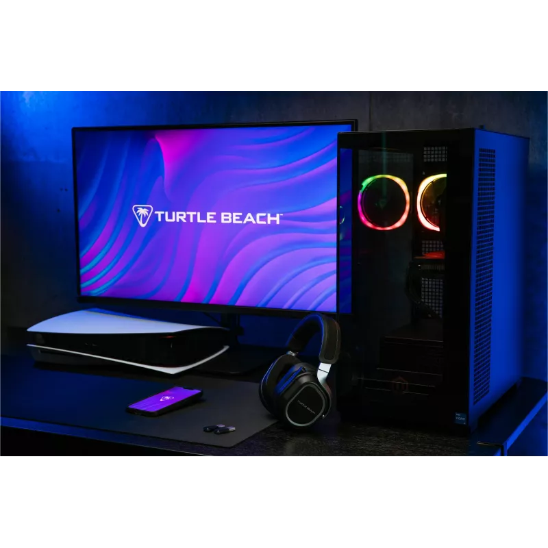 Turtle Beach Stealth 700 preto PlayStation headset gaming sem fios com até 80 horas de autonomia, Bluetooth, dois transmissores e drivers de 60 mm para PS5, PS4, PC e dispositivos móveis