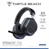 Turtle Beach Stealth 700 preto PlayStation headset gaming sem fios com até 80 horas de autonomia, Bluetooth, dois transmissores e drivers de 60 mm para PS5, PS4, PC e dispositivos móveis