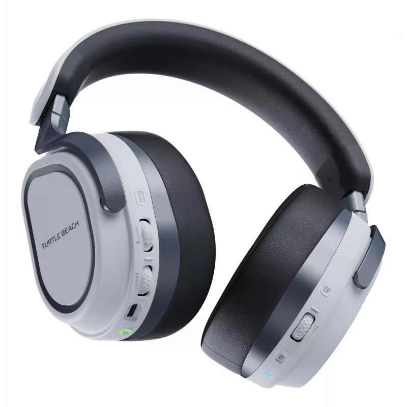 Turtle Beach Stealth 700 branco PlayStation headset gaming sem fios com até 80 horas de autonomia, Bluetooth, dois transmissores e altifalantes de 60 mm para PS5, PS4, PC e dispositivos móveis