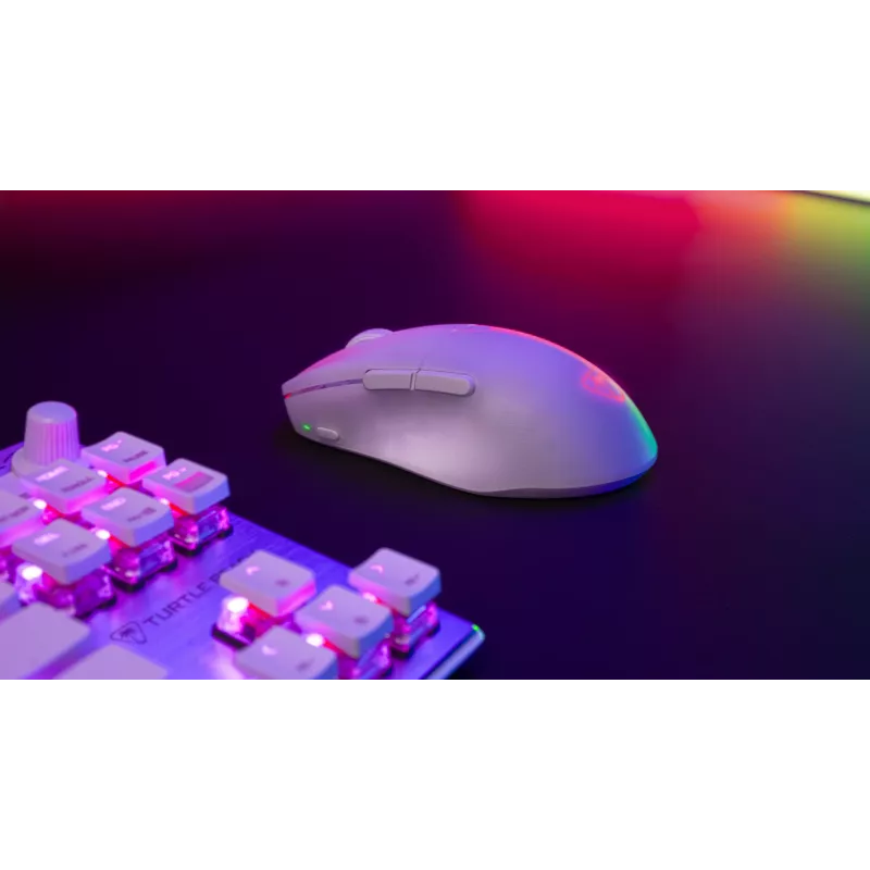 Turtle Beach Pure Air branco - Rato gaming ergonómico sem fios ultraleve com RGB, sensor ótico 26K DPI, bateria de 125h, iluminação RGB